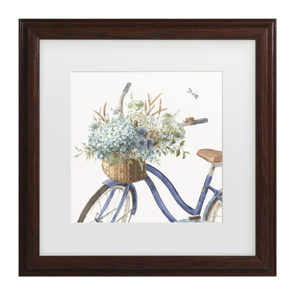 Lisa Audit 'Bohemian Blue 08 Square' Matted Framed Art