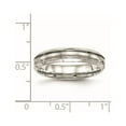 thumbnail image 6 of Stainless Steel Polished w/Brushed Center Ridged 5mm Band, 6 of 7