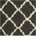 thumbnail image 5 of SAFAVIEH Daley Geometric Plush Shag Area Rug, Dark Grey/Ivory, 6' x 6' Square, 5 of 9
