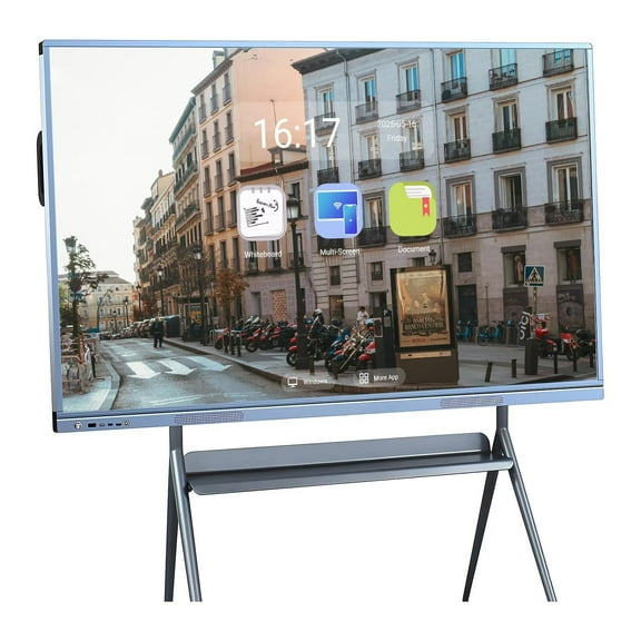 BELNET digital electronic calendar, 55 Inch 4K Monitor interactive Whiteboard and Smart board for classroom, dual system Touchscreen for Presentation and Player for Advertisin
