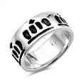 thumbnail image 1 of Etched Crown King Ring .925 Sterling Silver Band Jewelry Female Male Unisex Size 7, 1 of 4