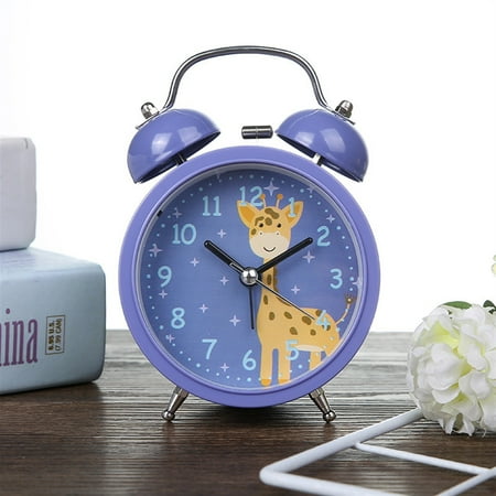 Classic Twin Bell Alarm Clock with Night Light for Bedroom