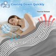 thumbnail image 3 of Grey Geometric Cooling Blanket,Lightweight Breathable Summer Throw Blanket with Double Sided Cold Effect,Bohemia Tribal Farm Tribal Patterned Picnic Blankets Bed Sheet for Hot Sleepers 30"x40", 3 of 8