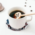 thumbnail image 5 of Disketp American Flag Skull Funny Coasters,4 Pcs Leather Coasters with Holder, Perfect Housewarming Hostess Gifts,Protect Furniture from Water Marks Scratch and Damage-Round Shape, 5 of 6