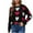 Black, variant on Wancir Women Heart Print Sweater Romantic Oversized Knitted Shirt Valentine's Day Love Graphic Long Sleeve Pullover Top