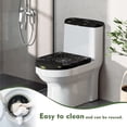 thumbnail image 5 of HELLHERO Bathroom Toilet Cover Set for Stretch Elastic Fabric Elastic Bottom Easy to Clean Dust-Proof Adjustable Machine Washable Durable, Spider Web, 5 of 8