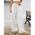 thumbnail image 6 of BAKREP Women's Sweatpants Wide Leg Elastic Loose Relaxed Sweat Pants Spring Winter Clothes Baggy Drawstring Joggers with Pockets, 6 of 7