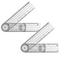 thumbnail image 1 of 2 Pieces 14 Inch Goniometer, Medical Pvc Protractor For Limbs, 360 Transparent Goniometer, 1 of 5