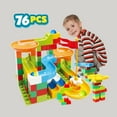 thumbnail image 3 of 76 Pcs Marble Run Building Blocks Classic Big Blocks - Ages 3+, 3 of 7