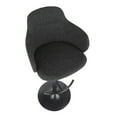 thumbnail image 6 of LumiSource Black Metal, Dark Grey Fabric Upholstered Boyne Bar Stool, 6 of 7