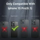 thumbnail image 3 of Funda MYBAT Maverick MagSafe Clip para iPhone 15 PRO Negra con Mica, 3 of 9