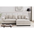 thumbnail image 2 of Newboti Furniture Luxe Oversized Two-Piece Right Facing Sectional Couches for Living Room, 102.4-Inch L Shaped Sofa with Chaise, Upholstered with Corduroy Fabric, Ivory BN.6279, 2 of 10