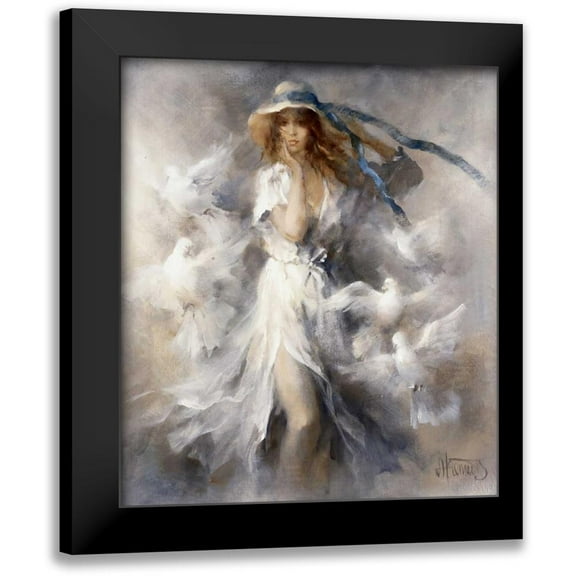 Haenraets, Willem 12x13 Black Modern Framed Museum Art Print Titled - Pigeons