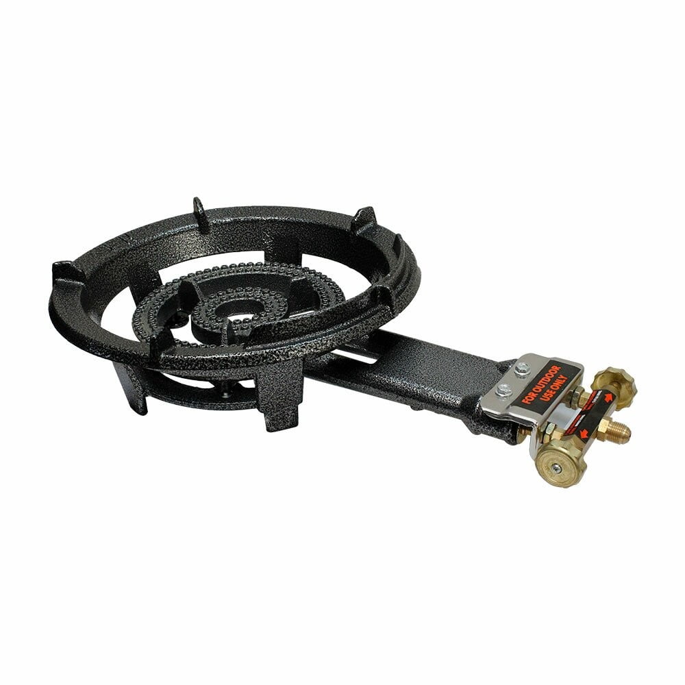 13" Diameter Outdoor Portable Propane Super Gas Stove Burner Heavy Cast Iron Camping Cookware