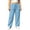 Blue, variant on Plus Size Wide Leg Pants for Women Yoga Sweatpants Lounge High Waisted Drawstring Casual Loose Baggy Joggers Pants with Pockets