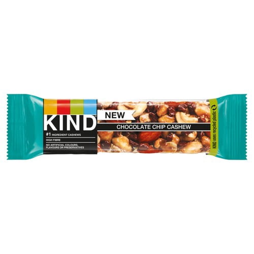 KIND Chocolate Chip Cashew Snack Bar 12 x 40g, British Import (Pack of 3)