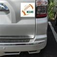 thumbnail image 2 of DistinctInk Custom Bumper Sticker - 6" x 6" Decorative Decal - White Background - Miami Football - Orange, Green, 2 of 2