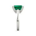 thumbnail image 4 of HeartsAndYou 3ct Natural Emerald Classic Solitaire Engagement Ring 100% 14k SOLID White Gold, 4 of 5