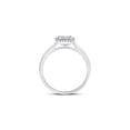 thumbnail image 3 of FB Jewels 10kt White Gold Womens Round Diamond Square Cluster Ring 1/3 Cttw Size 6.5, 3 of 4