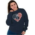 thumbnail image 3 of Betty Boop Heart Patriotic Vintage Women Crewneck Sweatshirt Brisco Brands X, 3 of 6