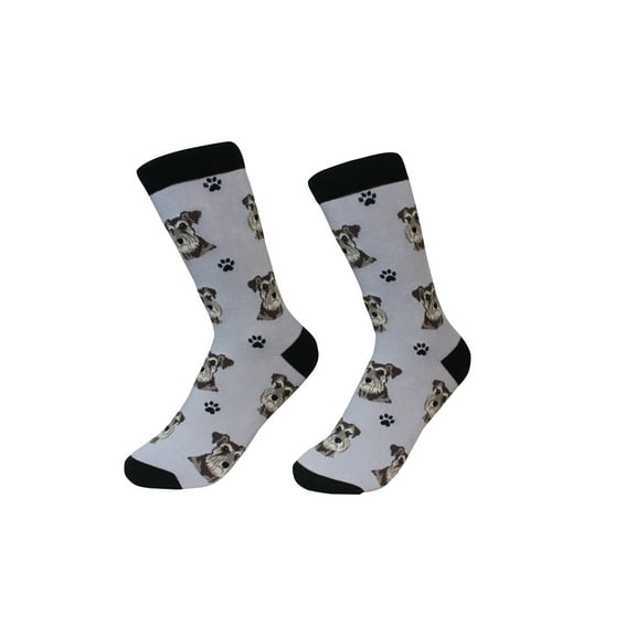 Schnauzer, Uncropped Ears Dog Breed Socks Unisex Sock Daddy by E&S Pets