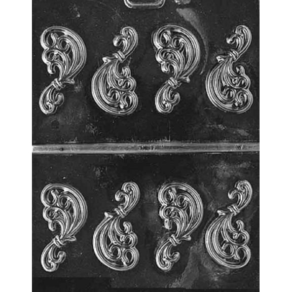 Grandmama's Goodies M049 Filigree Chocolate Candy Soap Mold with Exclusive Molding Instructions