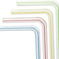 thumbnail image 4 of JoyMoreHome [500 Pack] Striped Flexible Plastic Drinking Straws Disposable Straw inches Tall Assorted Colors, 4 of 8