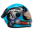 thumbnail image 3 of CASCO PARA MOTO CERRADO INFANTIL BUMBLE POCKET SPEED A-HELMET VISOR TRANSPARENTE CERTIFICADO DOT AZUL BRILLANTE TALLA L, 3 of 4