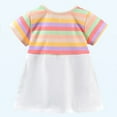 thumbnail image 4 of KYAIGUO Girl's Dress 2 in 1 Strappy Dress One Piece Dresses Kids Toddler Dress Jumpsuits Fashion Colorful Striped Top Dress for Toddler 1-5Y, 4 of 7