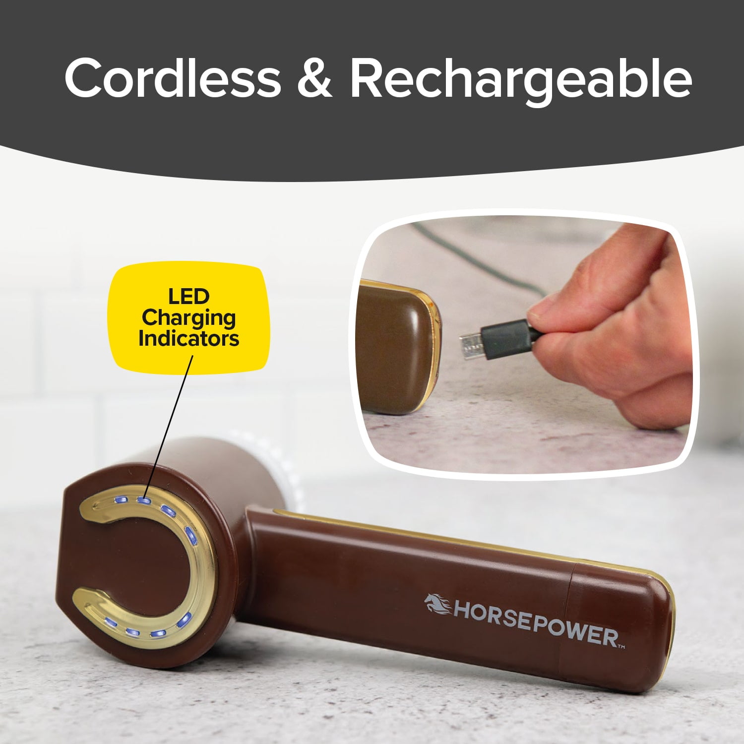 Ruby Horsepower Handheld Electric Power Scrubber, Cordless