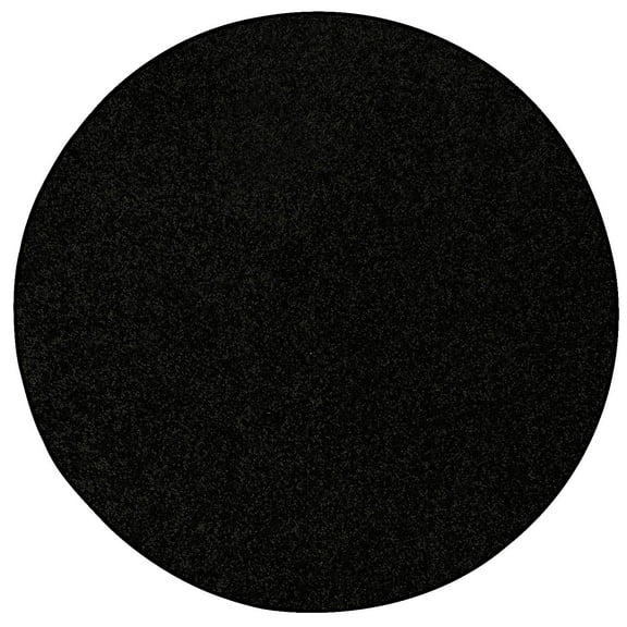 Ambiant Saturn Collection Pet Friendly Black 9' Round - Area Rug