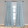 thumbnail image 5 of Ambesonne Geometric Curtains, Modern Blue Circles, Pair of 28"x63", Multicolor, 5 of 5