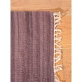 thumbnail image 5 of Rugsotic Carpets Hand Woven Flat Weave Kilim Wool Eco-Friendly 2'6''x8' Area Rugs Runner Plum Plain Solid Design Low Pile Indoor Handmade Rug for Living Room, Bedroom D00111, 5 of 8