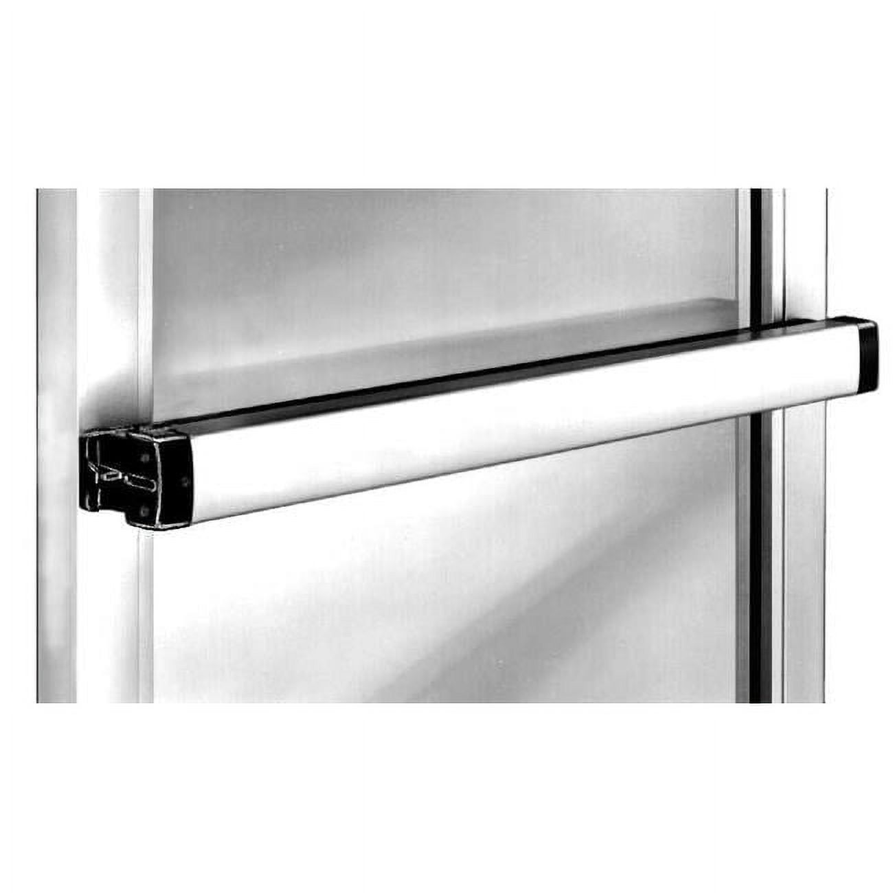 Satin Aluminum Drop Bolt Lock For Revolving Doors - 1-9/16" Bolt, Includes Cylinder & Keys