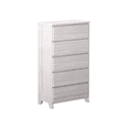thumbnail image 3 of Max & Lily Solid Wood Modern Farmhouse 5 Drawer Dresser, Whitewash, 3 of 9