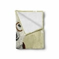 thumbnail image 2 of Animal Soft Flannel Fleece Throw Blanket, Hipster Bear with Glasses Scarf Jacket Wild Mammal Humorous Artwork, Cozy Plush for Indoor and Outdoor Use, 70" x 90", Cream Dark Orange Black, by Ambesonne, 2 of 6