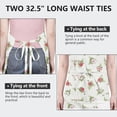 thumbnail image 6 of Pioneer Flower Floral Print Pattern Apron for Women and Men, Cotton Linen Waterproof with Pockets, Adjustable, 33x27 Inch for Kitchen, Gardening, BBQ, Salon, 6 of 6