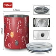 thumbnail image 4 of 12oz Coffee Tumblers Red Christmas Candy Cane Pattern Stainless Steel Vacuum Insulated Travel Tumbler Coffee Cups Mug with Lid and Straw with Cleaning Brush for Cold & Hot Drinks, 4 of 5