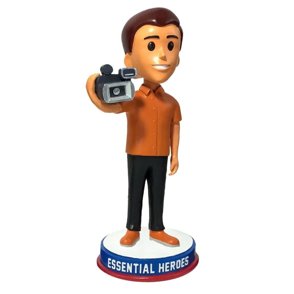 Videographer Photographer Essential Heroes Bobblehead Male Light Skin Tone