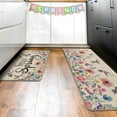 thumbnail image 6 of Hello Spring Floral Flower Kitchen Rugs Set of 2, Hummingbird Butterfly Kitchen Mats Decor, Seasonal Floor Door Mat Home Decorations -17x29 and 17x47 Inch, 6 of 6