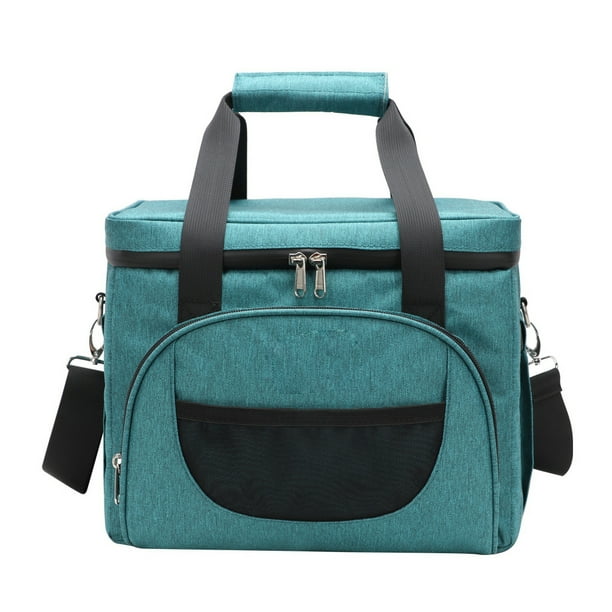Soidarity Bolsa enfriadora para beber vino, gran capacidad, impermeable, multibolsillo, con cremallera térmica, para viajes de Camping Kits de desorden para acampar Cian