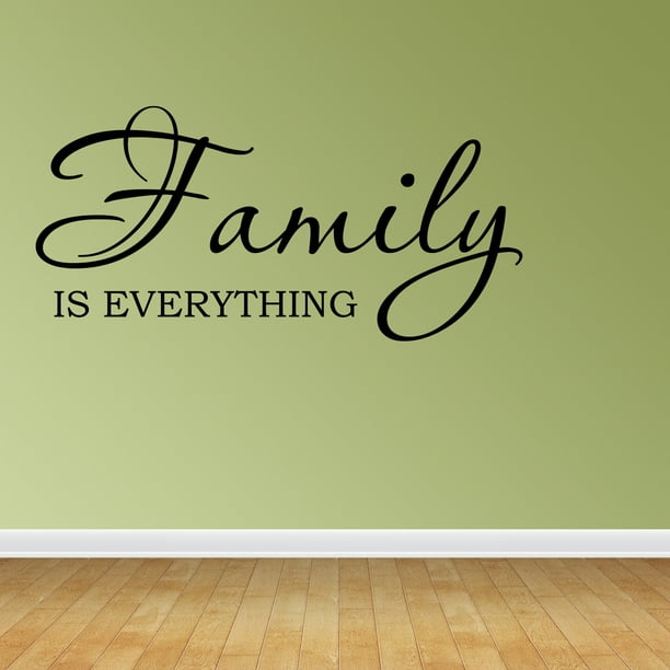 Wall Decal Quote Family Is Everything Inspirational Lettering Sticker ...