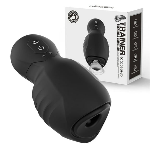 Birdsexy Automatic Male Masturbator, Pocket Stroker with 7 Vibrating & 3 Sucking Modes, Masturbation Cup Adult Sex Toys for Men, Black,Large size 125*66*66mm
