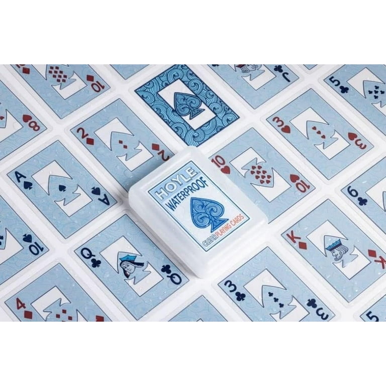 Hoyle Waterproof Clear Playing Cards 4-Pack - Durable Plastic Cards For Pool, Beach & Camping