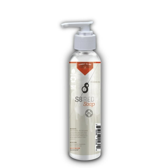 S8 Red Tattoo Stencil Soap Concentrate 8 oz