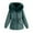Blue, variant on Hvyesh Women Winter Parka Jackets Warm Drawstring Puffer Coat Trendy Faux Fur Padded Jackets Thicken Insulated Outwear with Hood