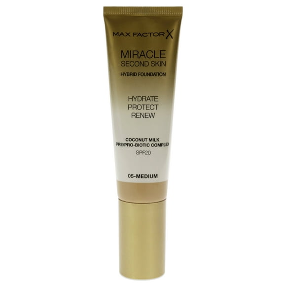 Miracle Second Skin Foundation SPF 20 - 05 Medium by Max Factor for Women - 1.01 oz Foundation