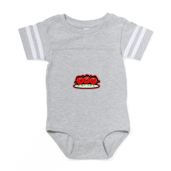 CafePress - Tomato Friends - Cute Infant Baby Football Bodysuit