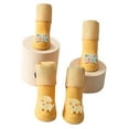 thumbnail image 4 of botas de lluvia para perros, impermeables, con bonito estampado de animales, suaves, antideslizantes, resistentes al desgaste, con correa ajustable, color amarillo, talla M (peso recomendado: 1 kg), 4 of 14