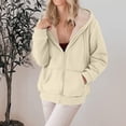 thumbnail image 5 of Lined Wool Zipper Winter Essential Jacket Long Sleeve Casual Pullover Hoodie, 5 of 9